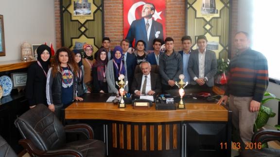 Taceddin Veli Anadolu İmam Hatip Lisesi öğrencilerinin İlçe Milli Eğitim Müdürümüzü Ziyareti
