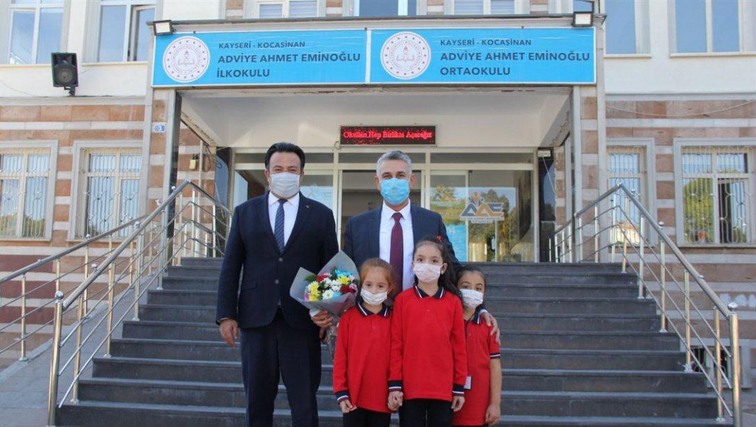İlçemiz Kaymakamı Sayın İlhan ABAY Adviye Ahmet Eminoğlu İlkokulu/Ortaokulu'nu Ziyaret Etti